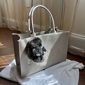 Furla leather Tote in Bone White Color EUC